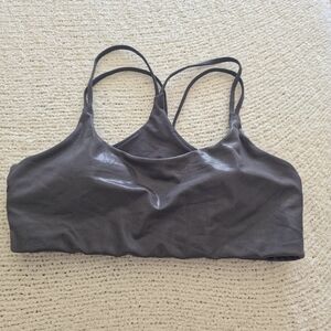 Fabletics Dark Gray Strappy Crop Top